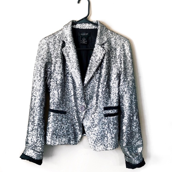Miss Me Jackets & Blazers - Miss me silver sequin blazer